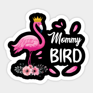 Mommy Bird Flamingo Family Matching Gifts Sticker